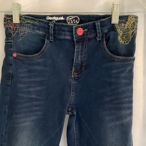 Desigual shimmer waist stretch jeans